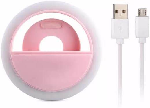 Affordable and Easy to use Selfie Light for iPhone & Android, Portable Clip-on Ring Rechargeable LED iPad Photography Live Camera Video Girls Makeup (White, Blue, Pink) (Blue) - Concordia Style Boutique