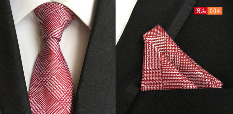 SOURCE Factory in Stock Supply Polyester Large Waist Flower Suit Tie Men's Pocket Square Suit