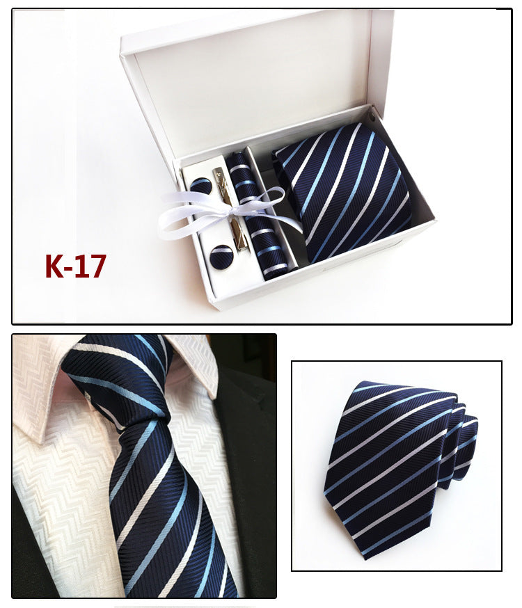 Factory Men's Tie Spot Gift Box 6 Pieces Set Team Necktie Business Formal Wear Tie