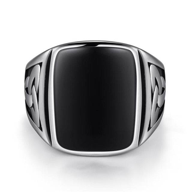 Punk Titanium Steel Ring for Men Jewelry Valknut Signet Ring Odin Symbol Norse Viking Biker Finger Ring Trendy Male Jewelry Gift - Concordia Style Boutique