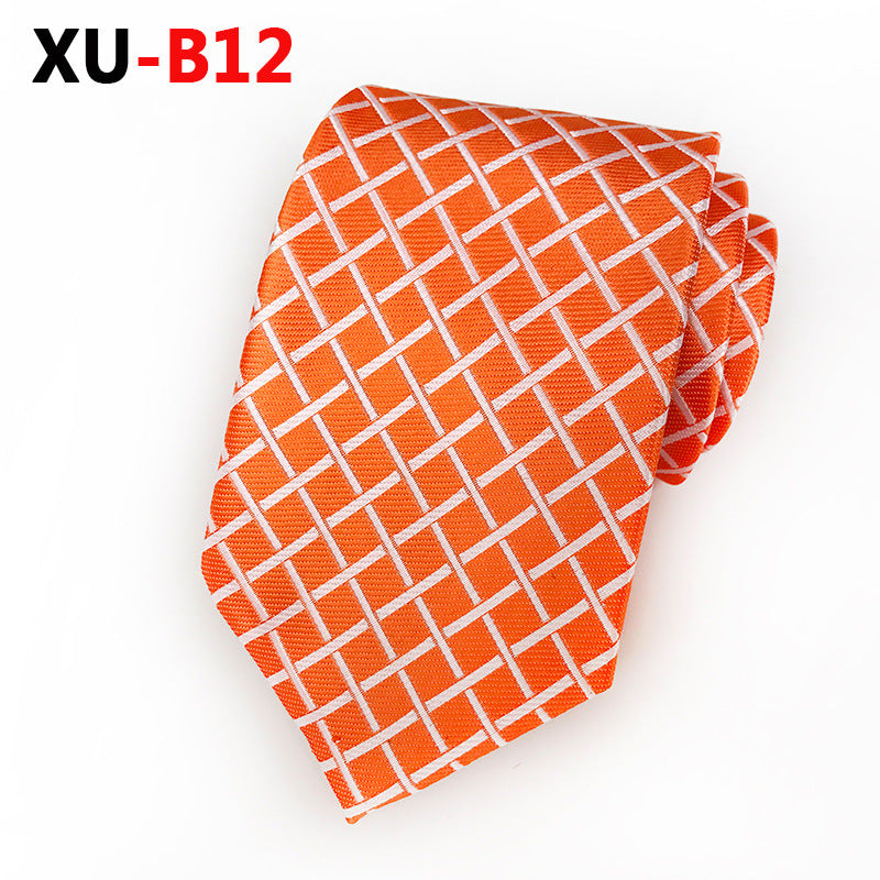 Tie Men's Polyester Jacquard Stripe Foreign Trade Supply Factory in Stock