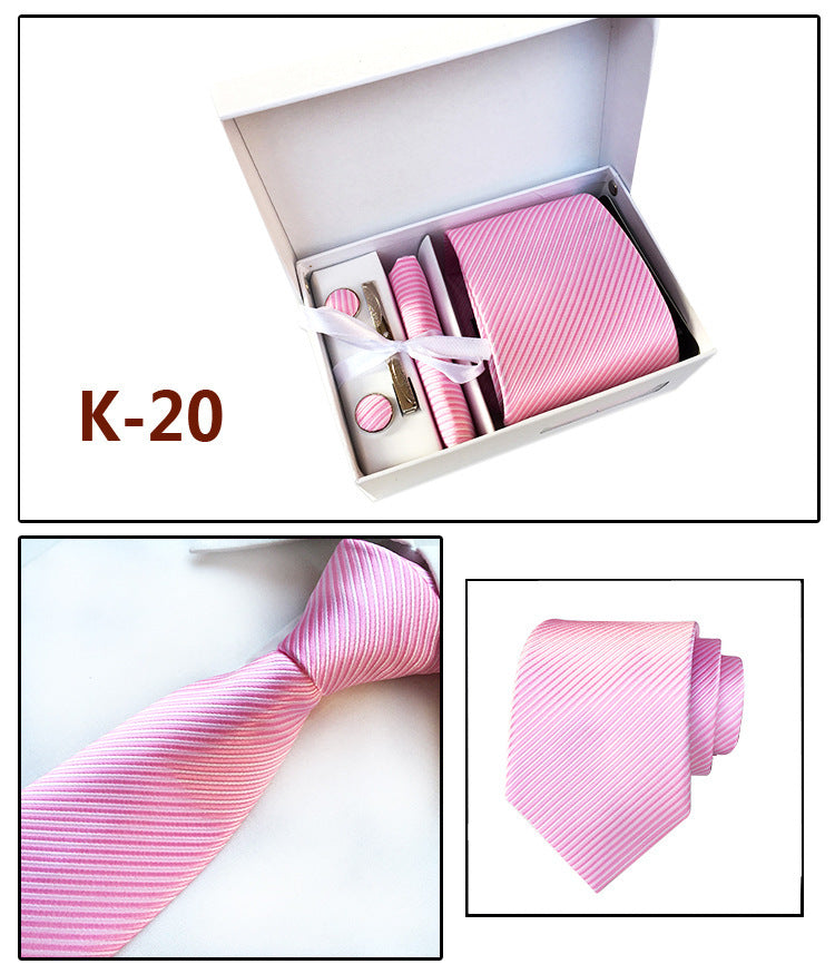 Factory Men's Tie Spot Gift Box 6 Pieces Set Team Necktie Business Formal Wear Tie
