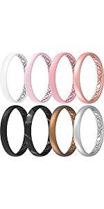 ThunderFit Silicone Wedding Rings for Men, Breathable Step Edge 2 Layer - 10 mm Width - 2.3 mm Thick - Concordia Style Boutique