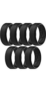 ThunderFit Silicone Wedding Rings for Men, Breathable Step Edge 2 Layer - 10 mm Width - 2.3 mm Thick - Concordia Style Boutique