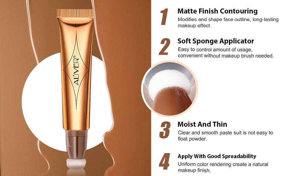 2 Pack Liquid Contour Beauty Wand, Liquid Face Concealer + Hydrating Liquid Blush Pen with Cushion Applicator Attached Easy to Blend, Long Lasting & Smooth Natural Matte Finish Makeup Pencil - Concordia Style Boutique