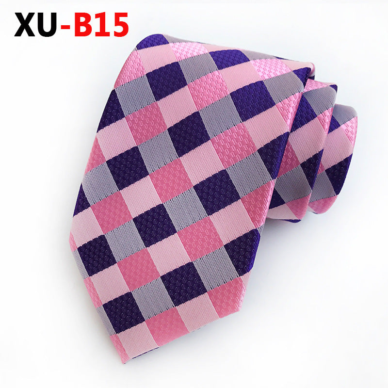 Tie Men's Polyester Jacquard Stripe Foreign Trade Supply Factory in Stock
