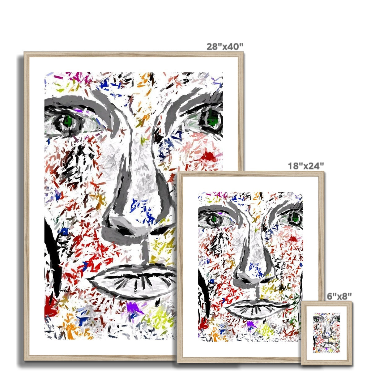 Woman in Color - Framed & Mounted Print