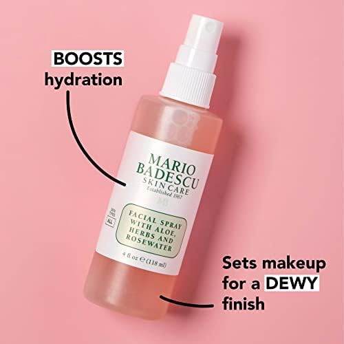 Mario Badescu Facial Spray with Aloe, Herbs and Rose Water for All Skin Types, Face Mist that Hydrates, Rejuvenates & Clarifies - Concordia Style Boutique