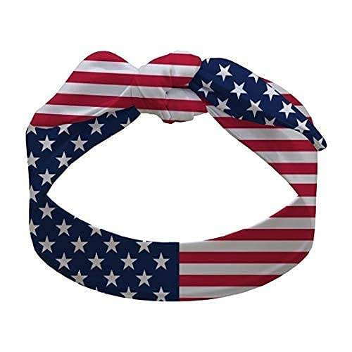 Shimmer Anna Shine Red White and Blue Patriotic American Flag Tie Headband USA (Red White and Blue Stars and Stripes) - Concordia Style Boutique