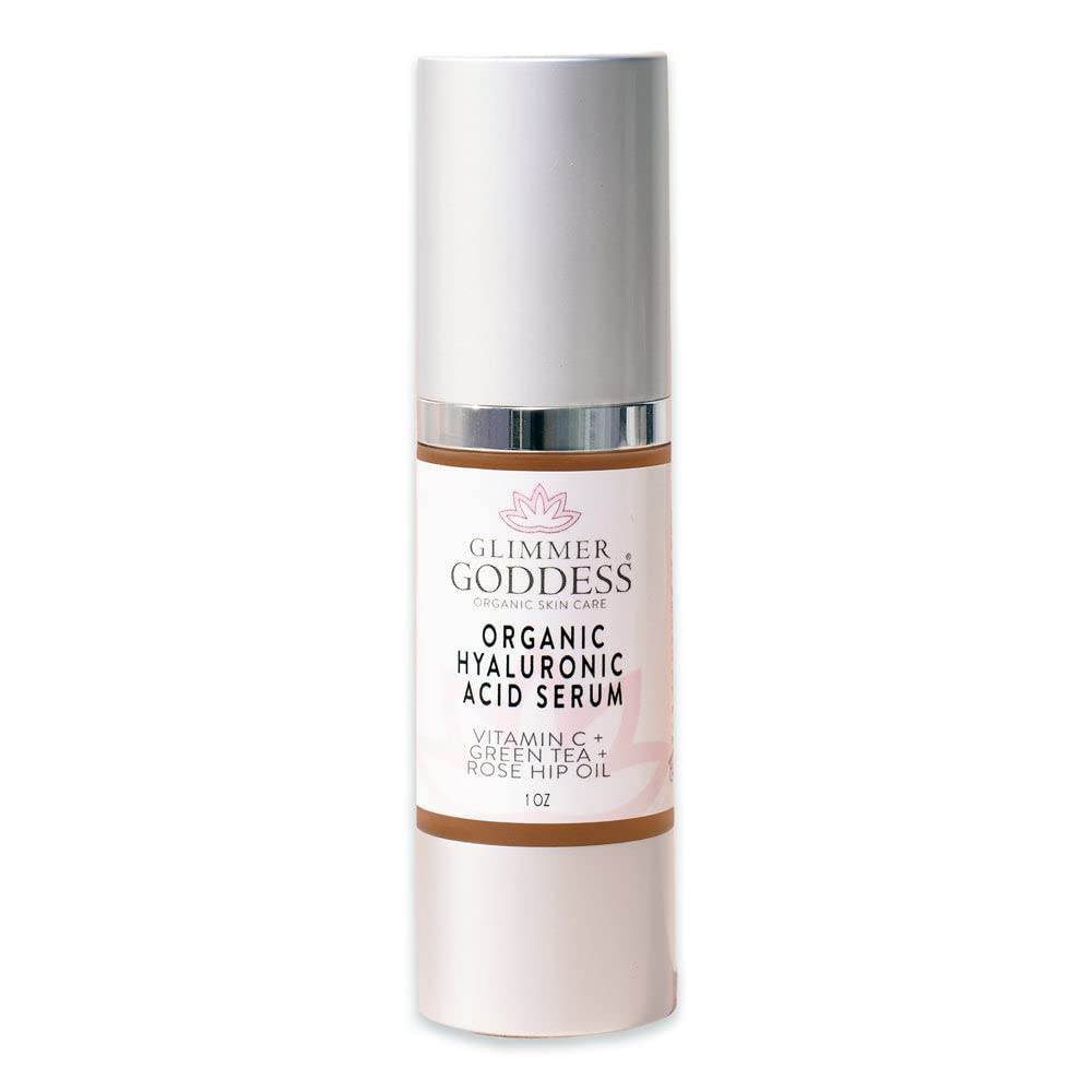 Glimmer Goddess Organic Face Serum with Hyaluronic Acid and Vitamin C, Helps Reduce the appearance of fine lines and wrinkles 1 oz - Concordia Style Boutique