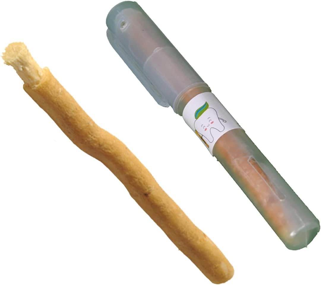 Miswak Sticks for Teeth | Sewak Natural Toothbrush | Siwak Organic Wooden Tooth Brush Oral Teeth Whitener with Holder | Vacuum Sealed مسواك by GENDA (1 Pack) - Concordia Style Boutique