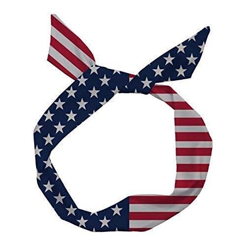 Shimmer Anna Shine Red White and Blue Patriotic American Flag Tie Headband USA (Red White and Blue Stars and Stripes) - Concordia Style Boutique