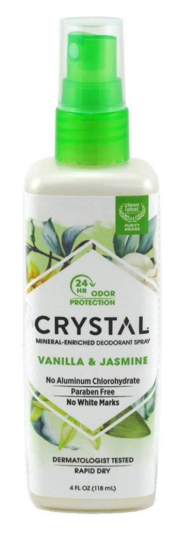Crystal Deodorant Spray 4 Ounce Vanilla & Jasmine (118ml) (Pack of 2) - Concordia Style Boutique