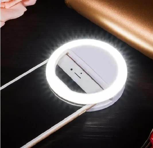 Affordable and Easy to use Selfie Light for iPhone & Android, Portable Clip-on Ring Rechargeable LED iPad Photography Live Camera Video Girls Makeup (White, Blue, Pink) (Blue) - Concordia Style Boutique