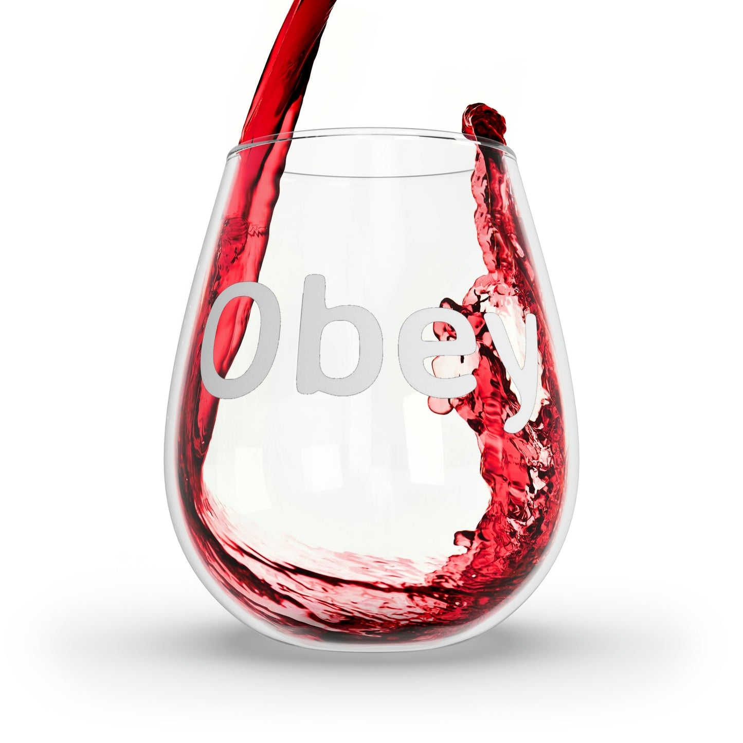 Obey - Stemless Wine Glass, 11.75oz - Premium Wine Glass from Concordia Style Boutiqueprint - Just $23.65! Shop now at Concordia Style Boutique