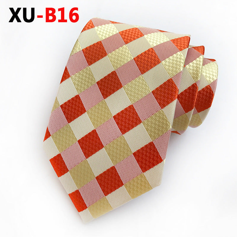 Tie Men's Polyester Jacquard Stripe Foreign Trade Supply Factory in Stock