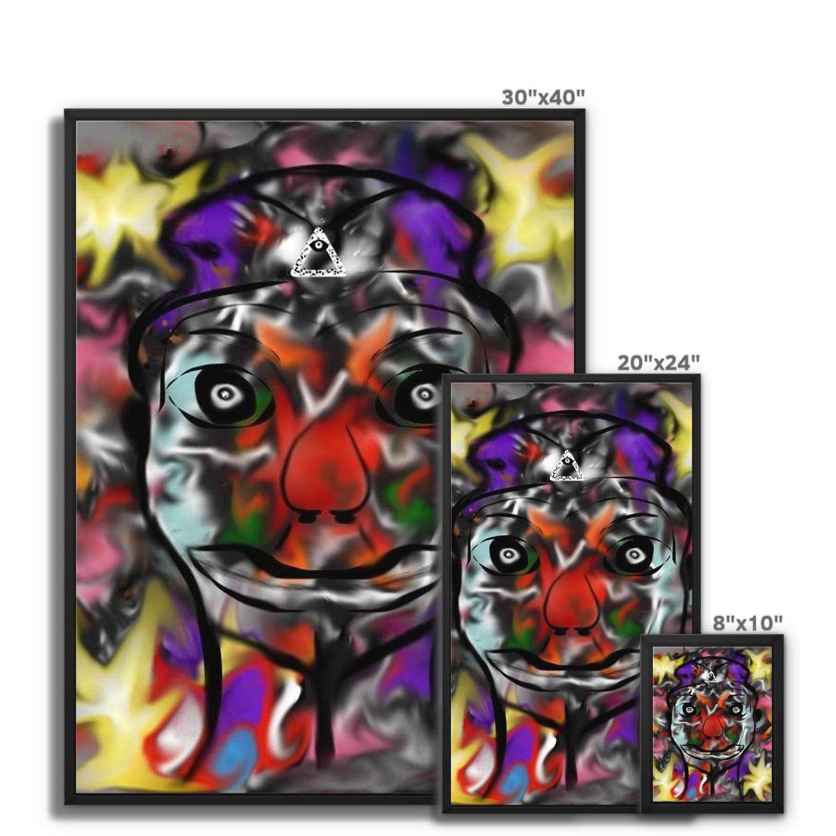 Tears of a Clown Framed Canvas - Concordia Style Boutique
