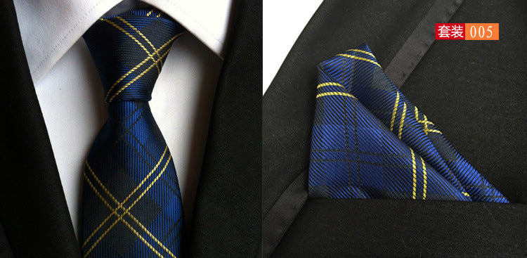 SOURCE Factory in Stock Supply Polyester Large Waist Flower Suit Tie Men's Pocket Square Suit
