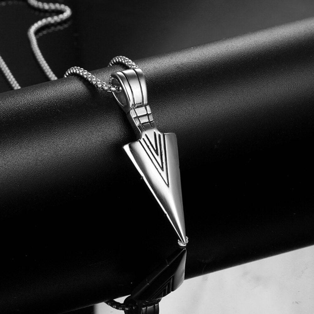 Fashion Arrow Necklace for Men - Black Metal Punk POP Cross Pendant Necklace - A Trendy Simple Fashion Accessory. - Concordia Style Boutique