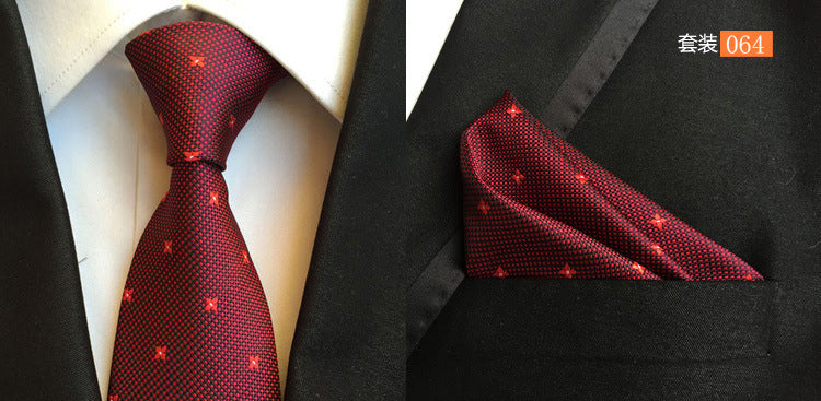 SOURCE Factory in Stock Supply Polyester Large Waist Flower Suit Tie Men's Pocket Square Suit