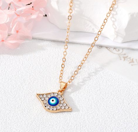 Crystal Turkish Evil Eye Necklace - Concordia Style Boutique