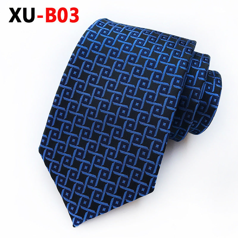 Tie Men's Polyester Jacquard Stripe Foreign Trade Supply Factory in Stock