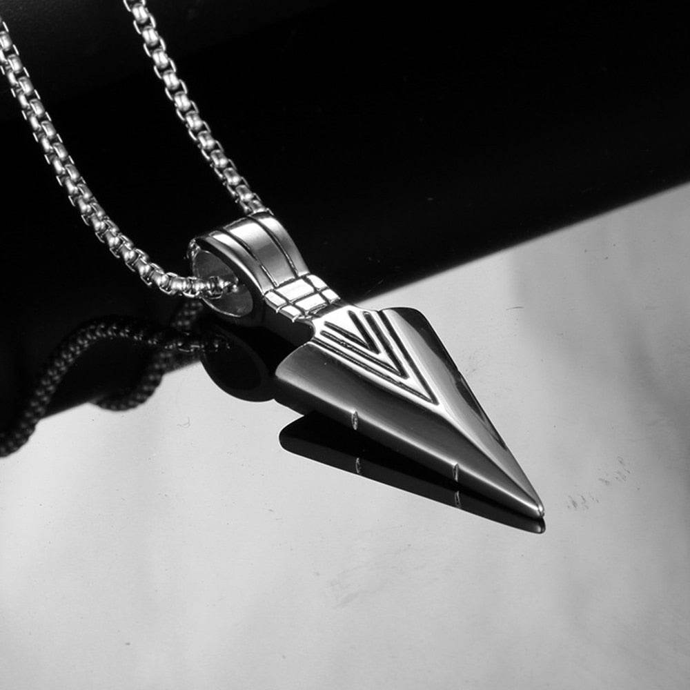 Fashion Arrow Necklace for Men - Black Metal Punk POP Cross Pendant Necklace - A Trendy Simple Fashion Accessory. - Concordia Style Boutique