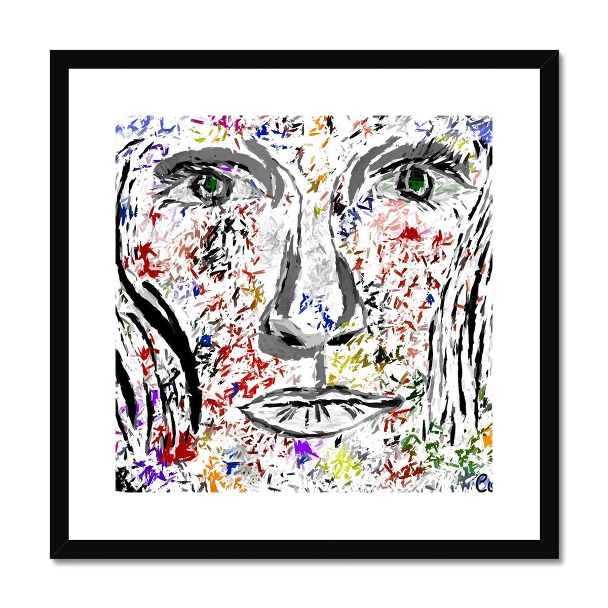 Woman in Color - Framed & Mounted Print