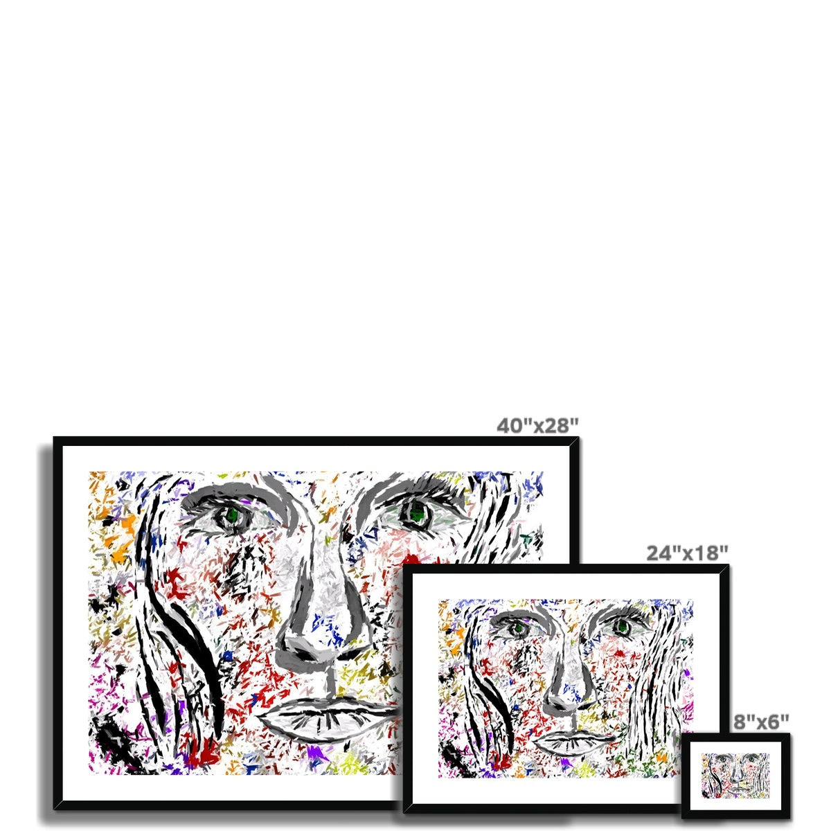 Woman in Color - Framed & Mounted Print