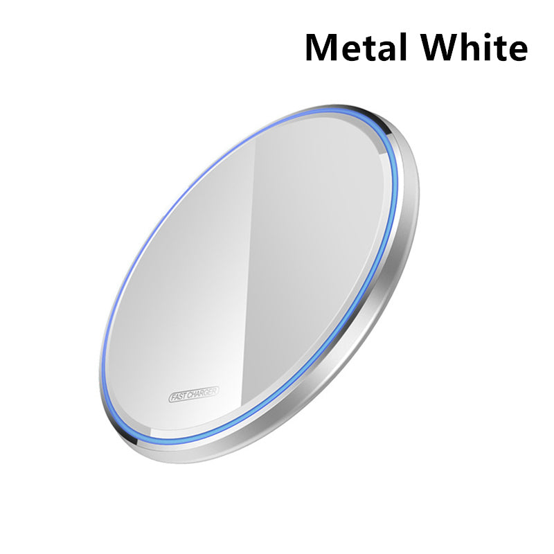 ROCK Metal 15W 10W Wireless Charger Mirror Fast Charging for iPhone 8 X XR XS Max Samsung S10 S9 Desktop Wireless Charger Pad - Premium from Concordia Style Boutique - Just $19.19! Shop now at Concordia Style Boutique