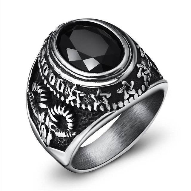 Punk Titanium Steel Ring for Men Jewelry Valknut Signet Ring Odin Symbol Norse Viking Biker Finger Ring Trendy Male Jewelry Gift - Concordia Style Boutique