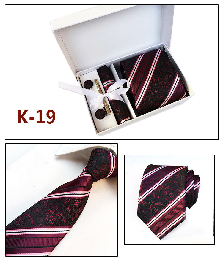 Factory Men's Tie Spot Gift Box 6 Pieces Set Team Necktie Business Formal Wear Tie