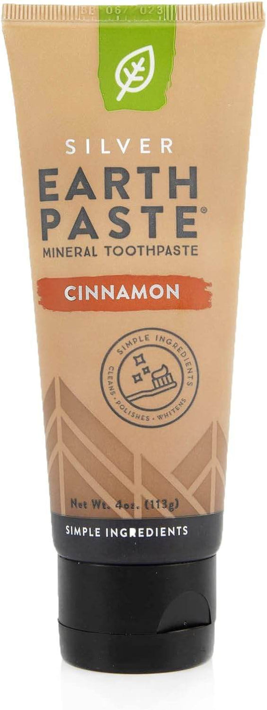 Redmond Earthpaste with Silver - Natural Non-Fluoride Toothpaste, 4 Ounce Tube (Peppermint) - Concordia Style Boutique