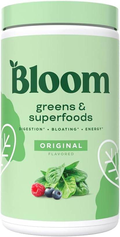 Bloom Nutrition Super Greens Powder Smoothie & Juice Mix - Probiotics for Digestive Health & Bloating Relief for Women, Digestive Enzymes with Superfoods Spirulina & Chlorella for Gut Health (Mango) - Concordia Style Boutique