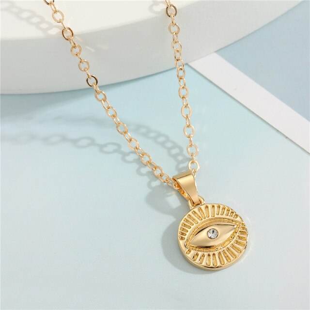 Crystal Turkish Evil Eye Necklace - Concordia Style Boutique