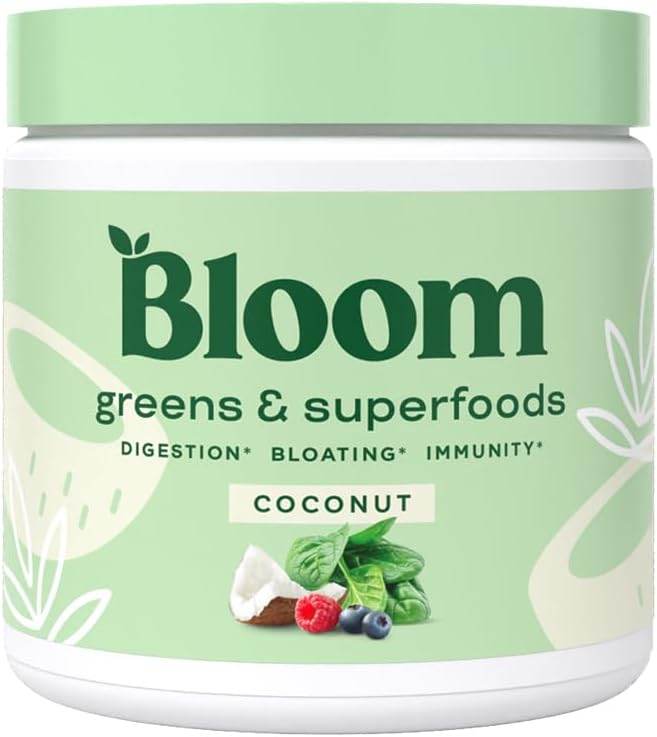Bloom Nutrition Super Greens Powder Smoothie & Juice Mix - Probiotics for Digestive Health & Bloating Relief for Women, Digestive Enzymes with Superfoods Spirulina & Chlorella for Gut Health (Mango) - Concordia Style Boutique