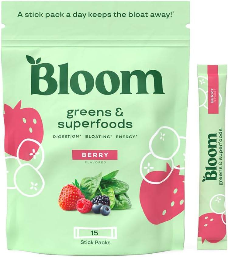 Bloom Nutrition Super Greens Powder Smoothie & Juice Mix - Probiotics for Digestive Health & Bloating Relief for Women, Digestive Enzymes with Superfoods Spirulina & Chlorella for Gut Health (Mango) - Concordia Style Boutique