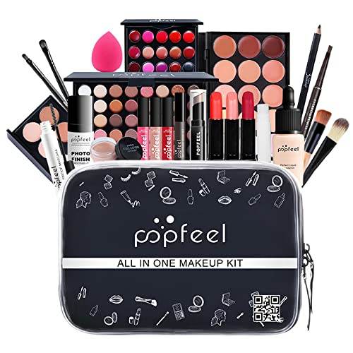 All-in-One Holiday Gift Makeup Set Cosmetic Essential Starter Bundle Include Eyeshadow Palette Lipstick Concealer Blush Mascara Foundation Face Powder - Makeup Kit for Women Full Kit - Concordia Style Boutique