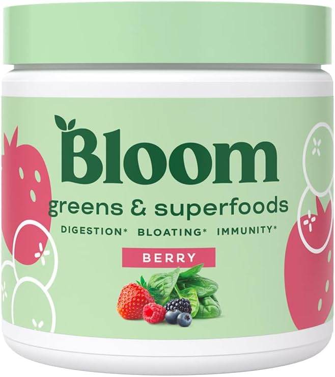 Bloom Nutrition Super Greens Powder Smoothie & Juice Mix - Probiotics for Digestive Health & Bloating Relief for Women, Digestive Enzymes with Superfoods Spirulina & Chlorella for Gut Health (Mango) - Concordia Style Boutique