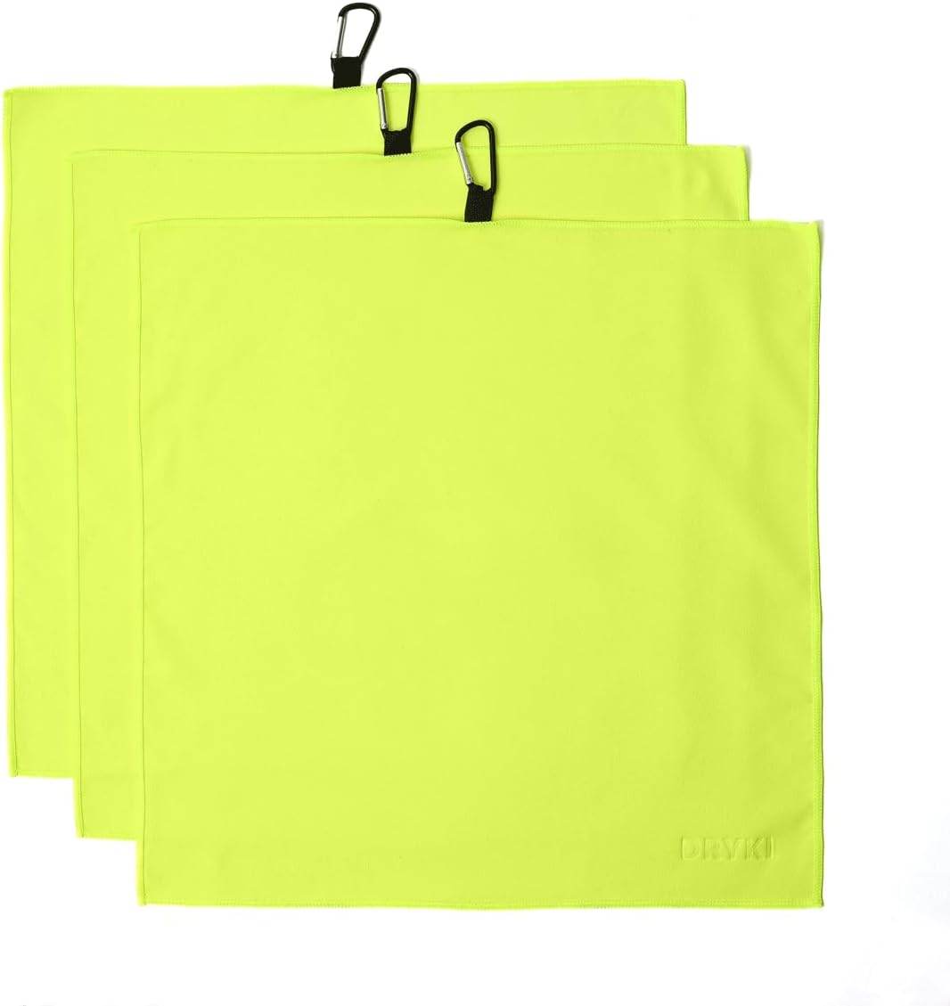 DRYKI - Sweat Absorbing Handkerchiefs - The Original Sport Microfiber Hankies for Wicking Sweat from Hands, Face, Body (Classic Black, 5 Pack) - Concordia Style Boutique