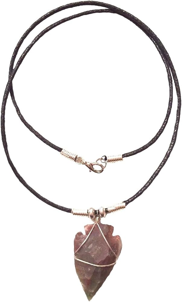 Arrowhead Pendant Necklace ~ Unisex -A Bit of Deja Vu Genuine Wire Wrapped Semi Precious Stone - Premium necklace from Concordia Style Boutique - Just $23.40! Shop now at Concordia Style Boutique