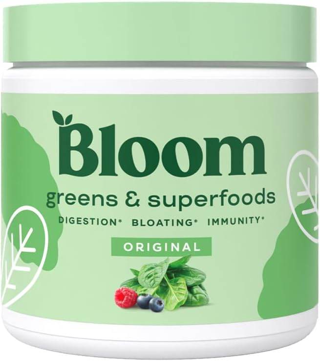 Bloom Nutrition Super Greens Powder Smoothie & Juice Mix - Probiotics for Digestive Health & Bloating Relief for Women, Digestive Enzymes with Superfoods Spirulina & Chlorella for Gut Health (Mango) - Concordia Style Boutique