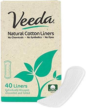 Veeda Ultra Thin Natural Cotton Breathable Daily Liners are Always Chlorine and Toxin Free, Hypoallergenic, 40 Count - Concordia Style Boutique