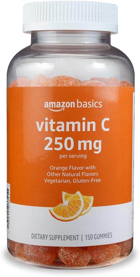 Amazon Basics Vitamin C 250 mg Gummy, Orange, 150 Gummies (2 per Serving), Immune Health (Previously Solimo) - Concordia Style Boutique