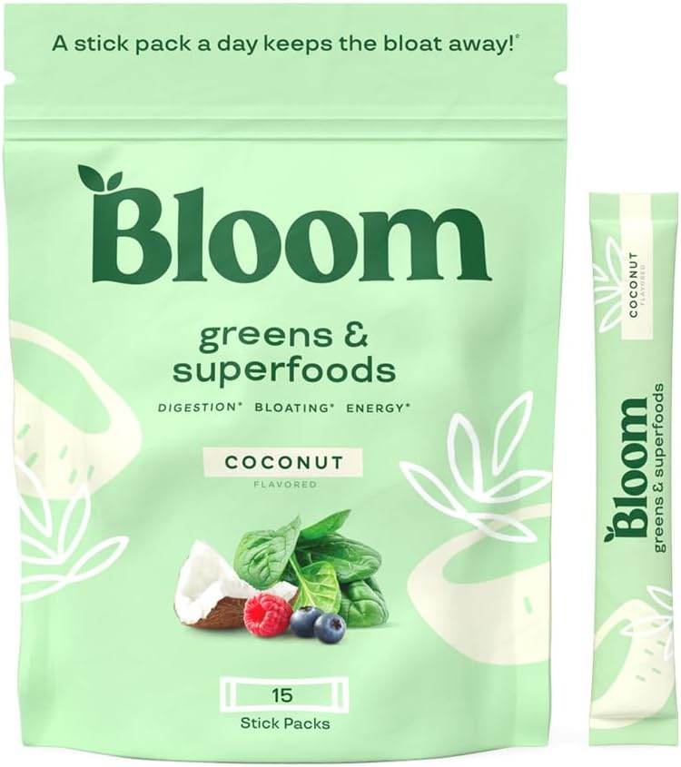 Bloom Nutrition Super Greens Powder Smoothie & Juice Mix - Probiotics for Digestive Health & Bloating Relief for Women, Digestive Enzymes with Superfoods Spirulina & Chlorella for Gut Health (Mango) - Concordia Style Boutique
