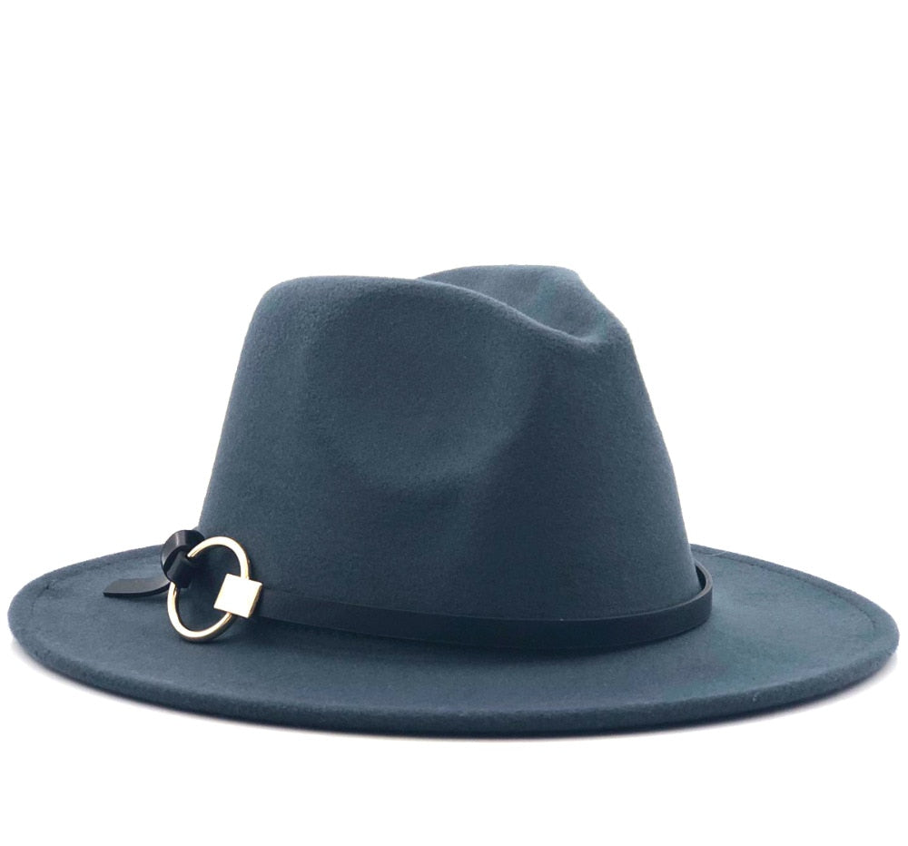 Wool Fedora Hat Hawkins Felt Cap Wide Brim Ladies Trilby Chapeu Feminino Hat Women Men Jazz Church Godfather Sombrero Caps - Premium hat from Concordia Style Boutique - Just $18.75! Shop now at Concordia Style Boutique