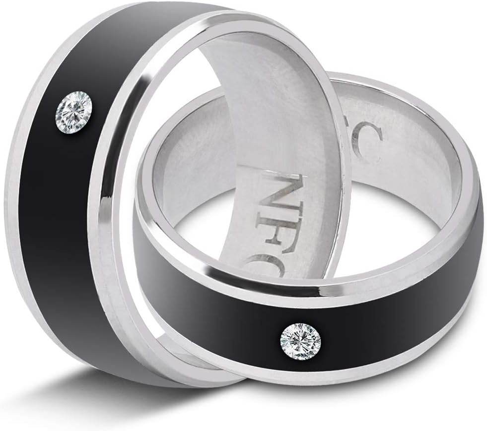 NFC Smart Ring, Smart Ring, Waterproof Universal for Mobile Phone (size 9) - Concordia Style Boutique