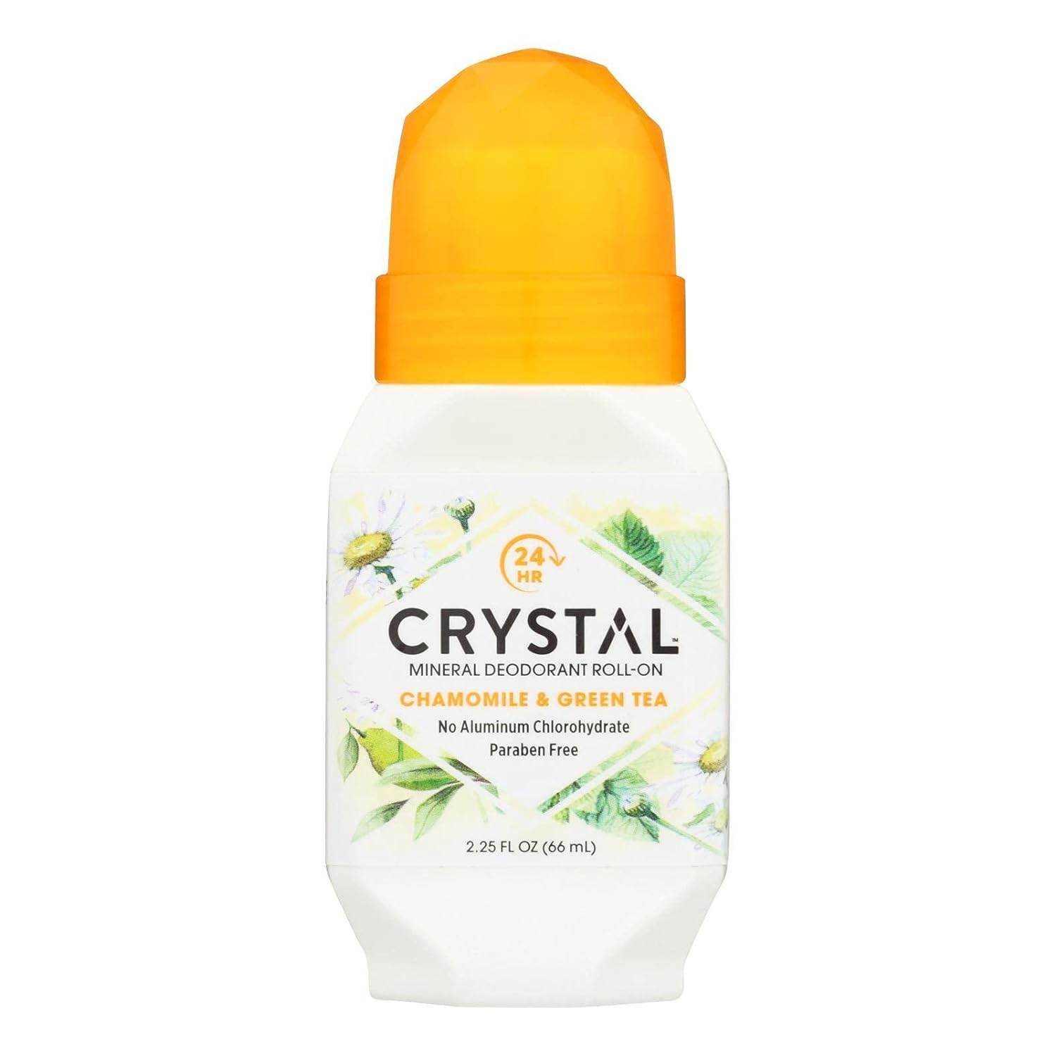 Crystal Essence Mineral Deodorant, Roll-On Chamomile and Green Tea, 2.25 Fl Oz (Pack of 1) (31661) - Concordia Style Boutique