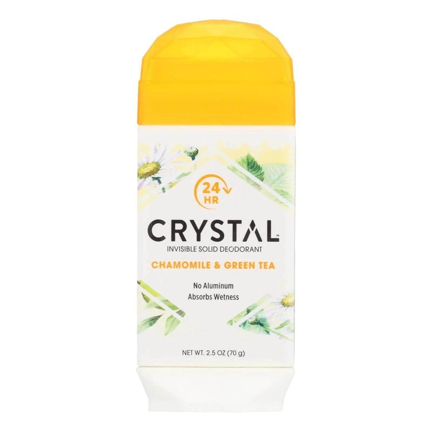 Crystal Invisible Solid Deodorant- Body Deodorant, Chamomile and Green Tea, 2.5 Ounce - Concordia Style Boutique