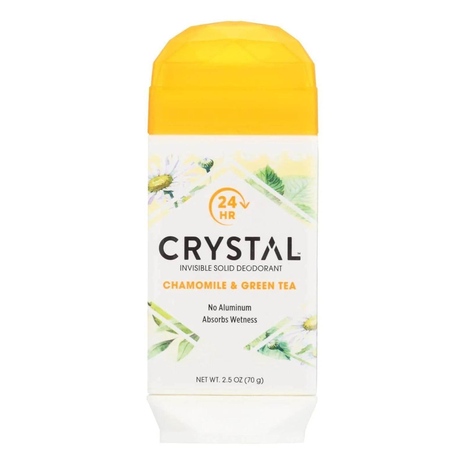 Crystal Invisible Solid Deodorant- Body Deodorant, Chamomile and Green Tea, 2.5 Ounce - Concordia Style Boutique